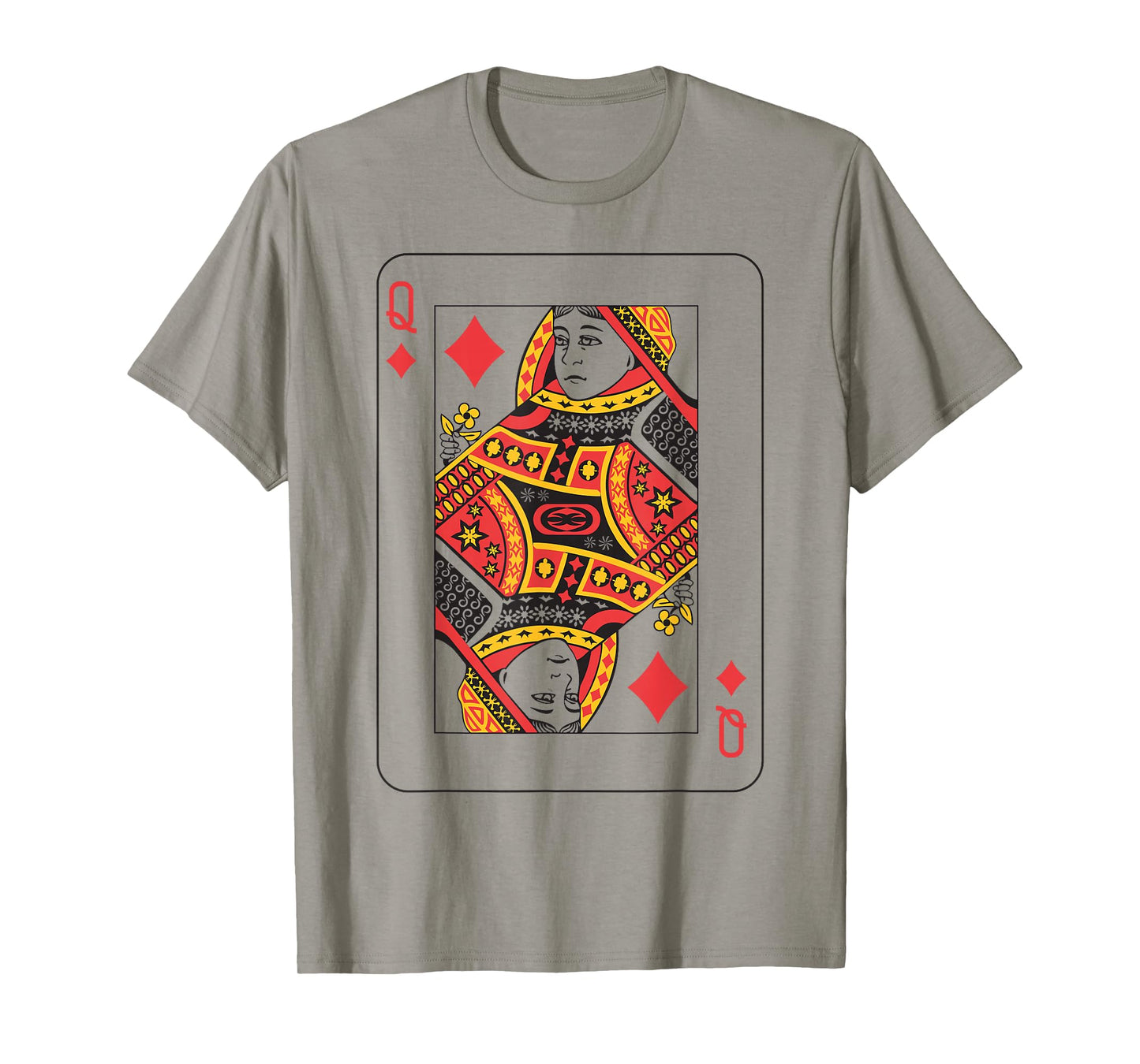 Queen of Diamonds | Deck of Cards Front and Back Costume T-Shirt