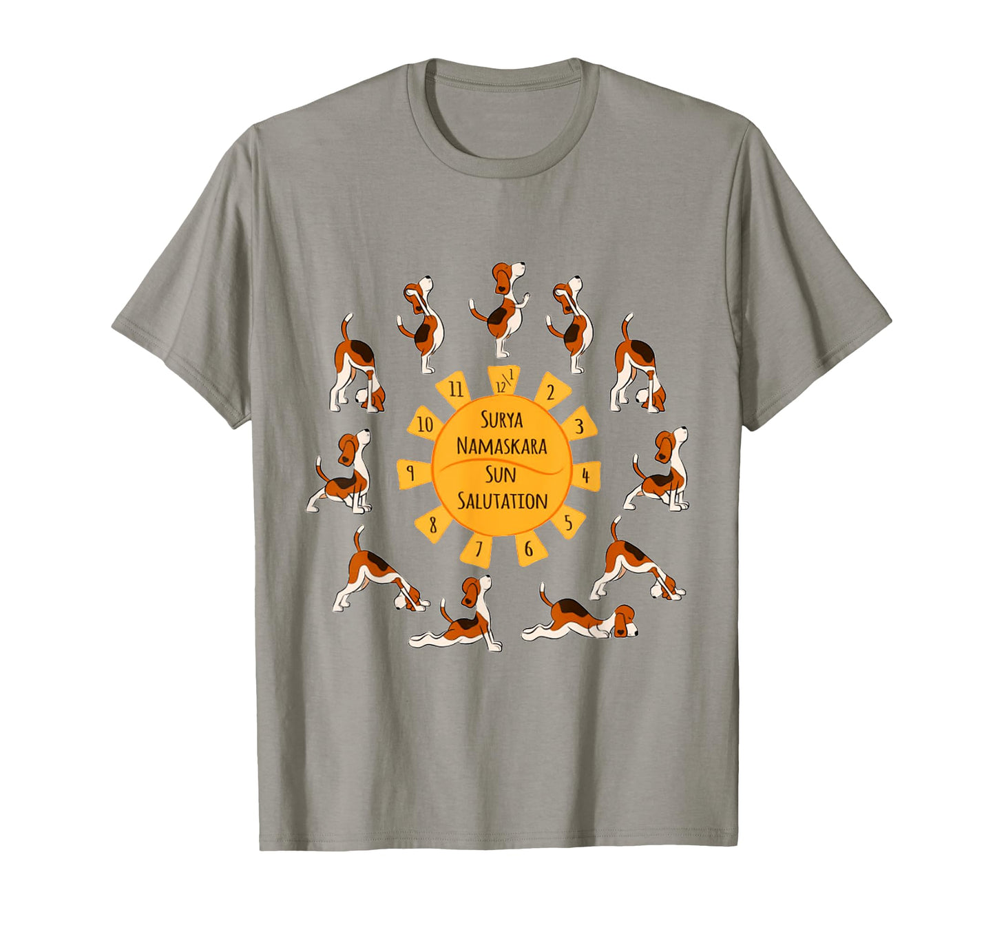 Sun Salutation Dog Puppy Pet Lover Yoga Meditation T-Shirt T-Shirt for Men Women Girls Kids