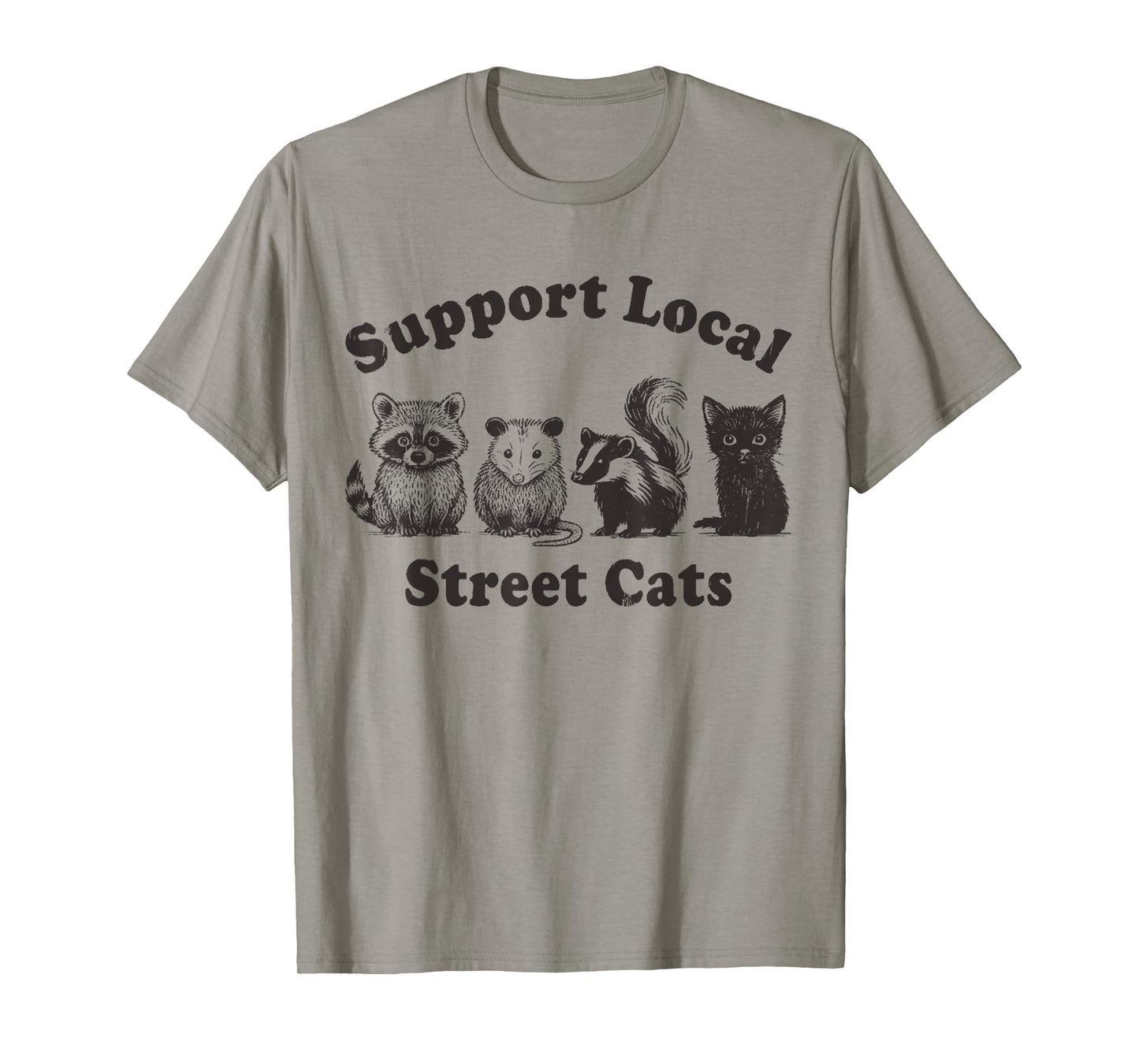Support Local Street Cats Team Trash Opossum Raccoon Rat T-Shirt