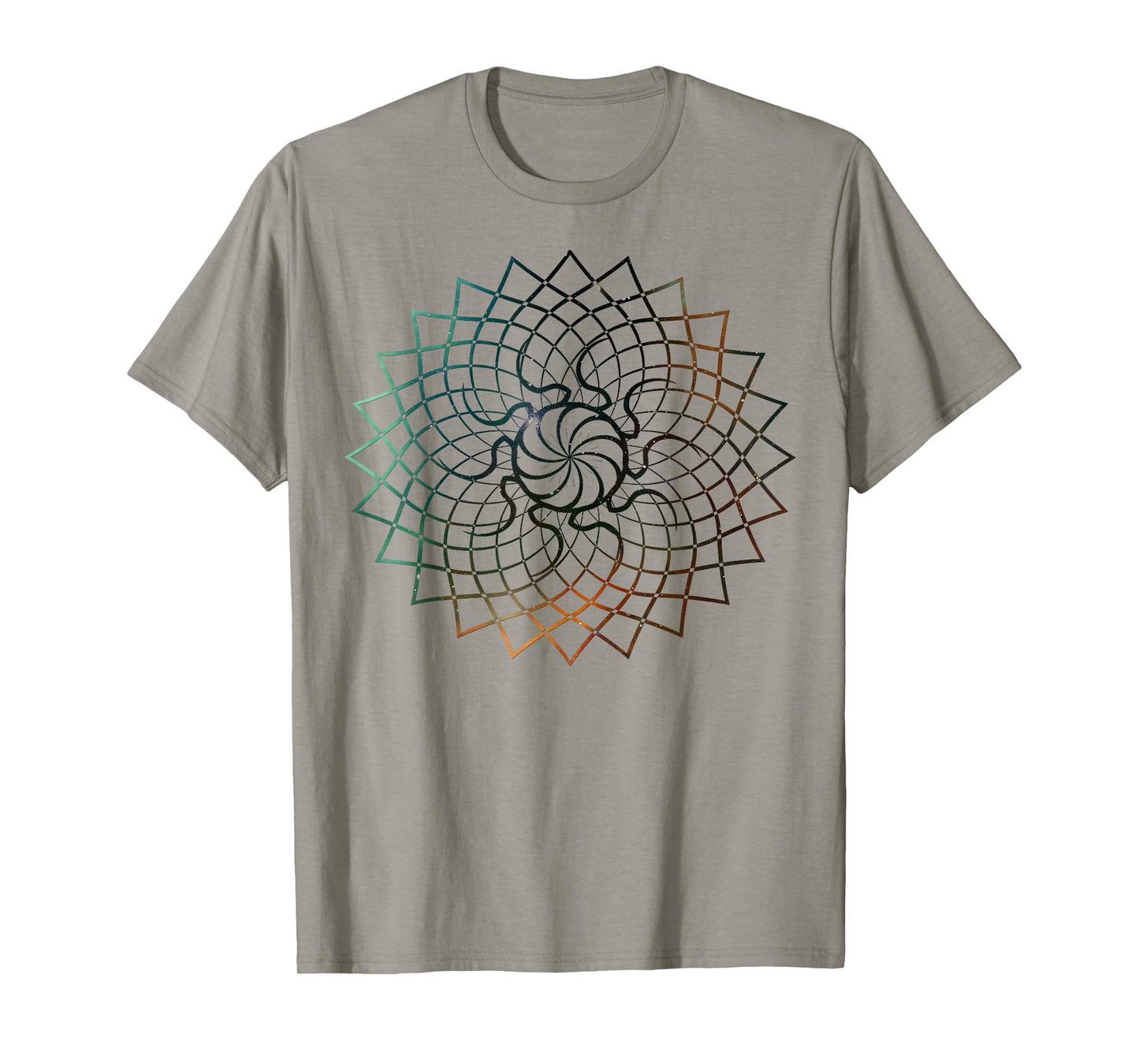 Mandala Geometry Sacred Fractal Art Yoga Good Vibe T-Shirt