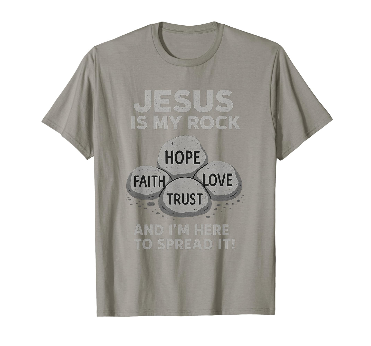 Jesus is My Rock Christian Faith Bible Verse Shirt T-Shirt