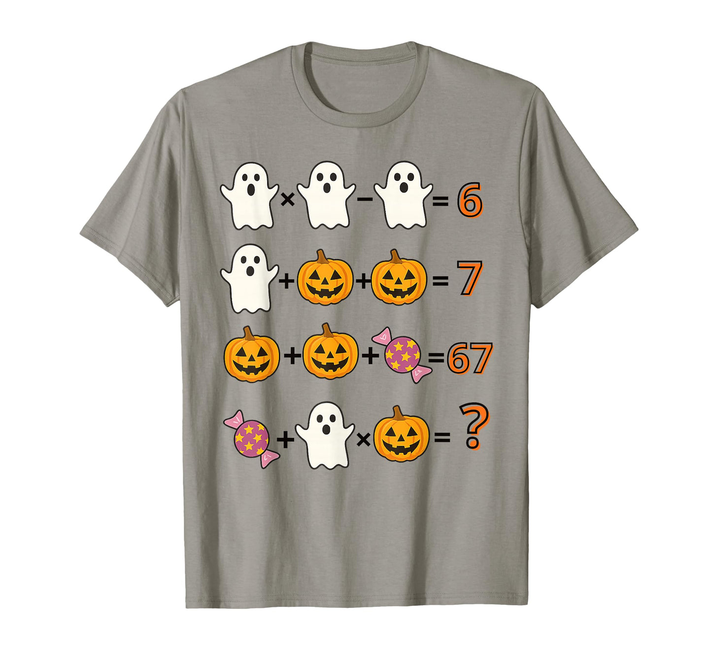 Halloween Order of Operations Math Teacher Six Seven 6 7 T-Shirt