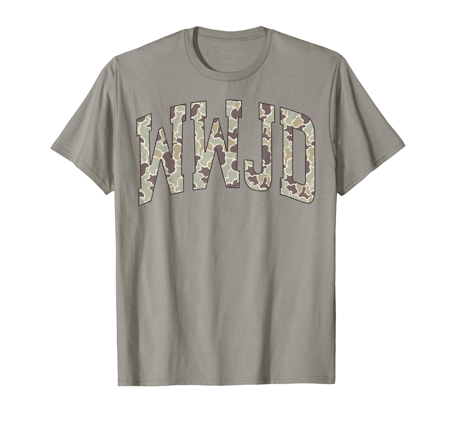 Retro Camo WWJD Jesus Camouflage Christian Boys Men Hunting T-Shirt