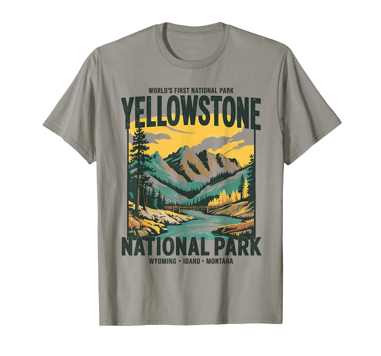Yellowstone National Park Vintage Hiking T-Shirt