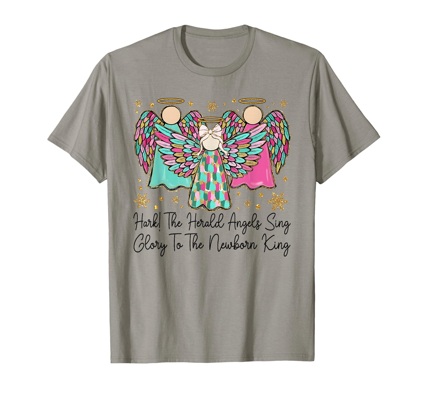 Hark The Herald Angels Sing Christmas Holiday Religious Gift T-Shirt