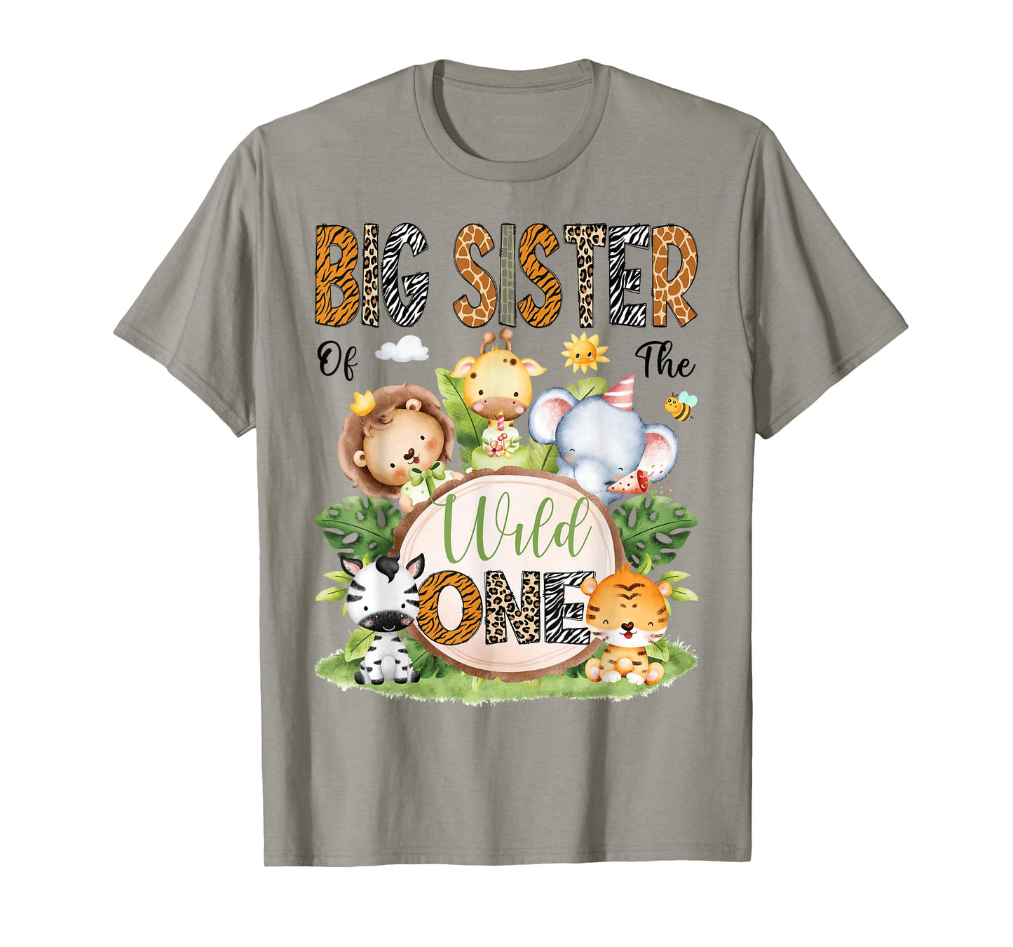 Big Sister Of The Wild One Safari Jungle 1St Birthday Kids T-Shirt