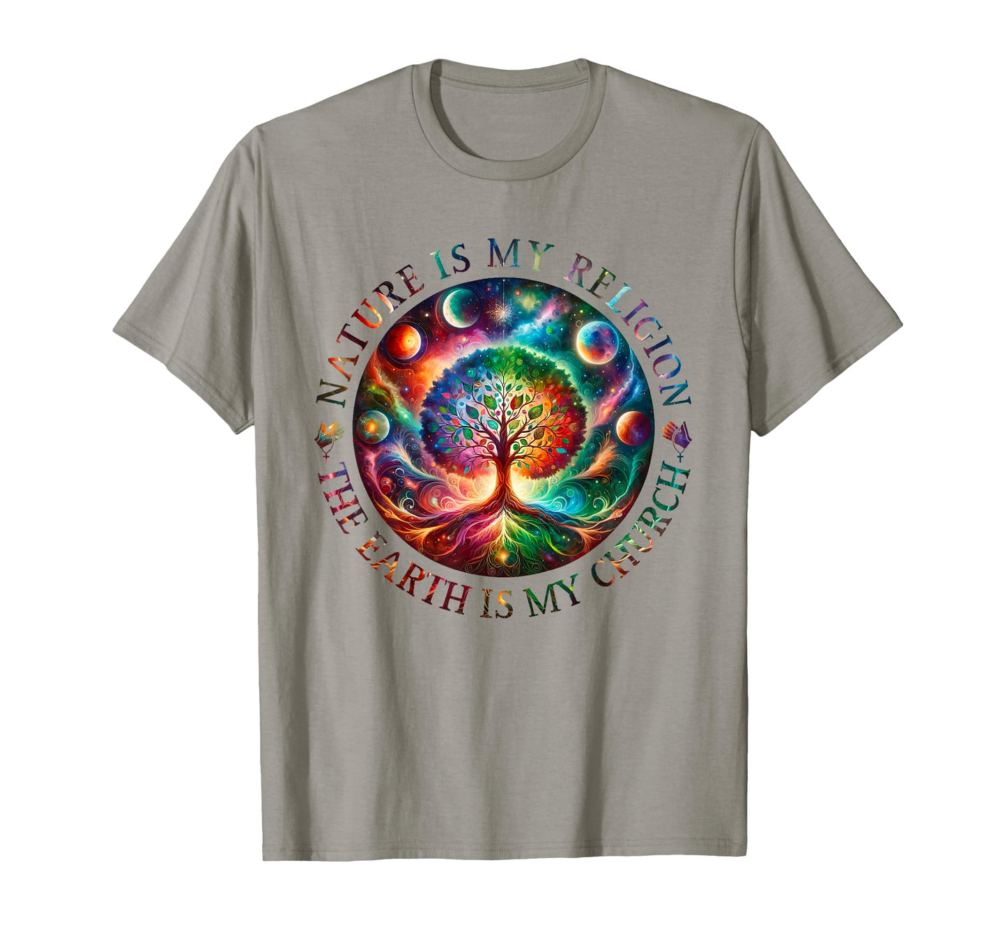 Nature Is My Religion The Earth Is My Church Mandala Tree T-Shirt