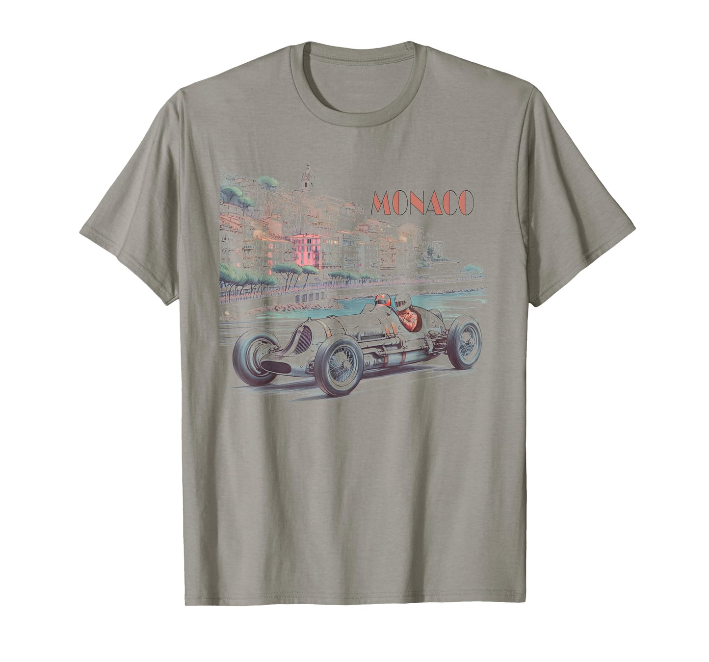 Vintage Monaco 1937 Racer Graphic Race Car Retro Race T-Shirt