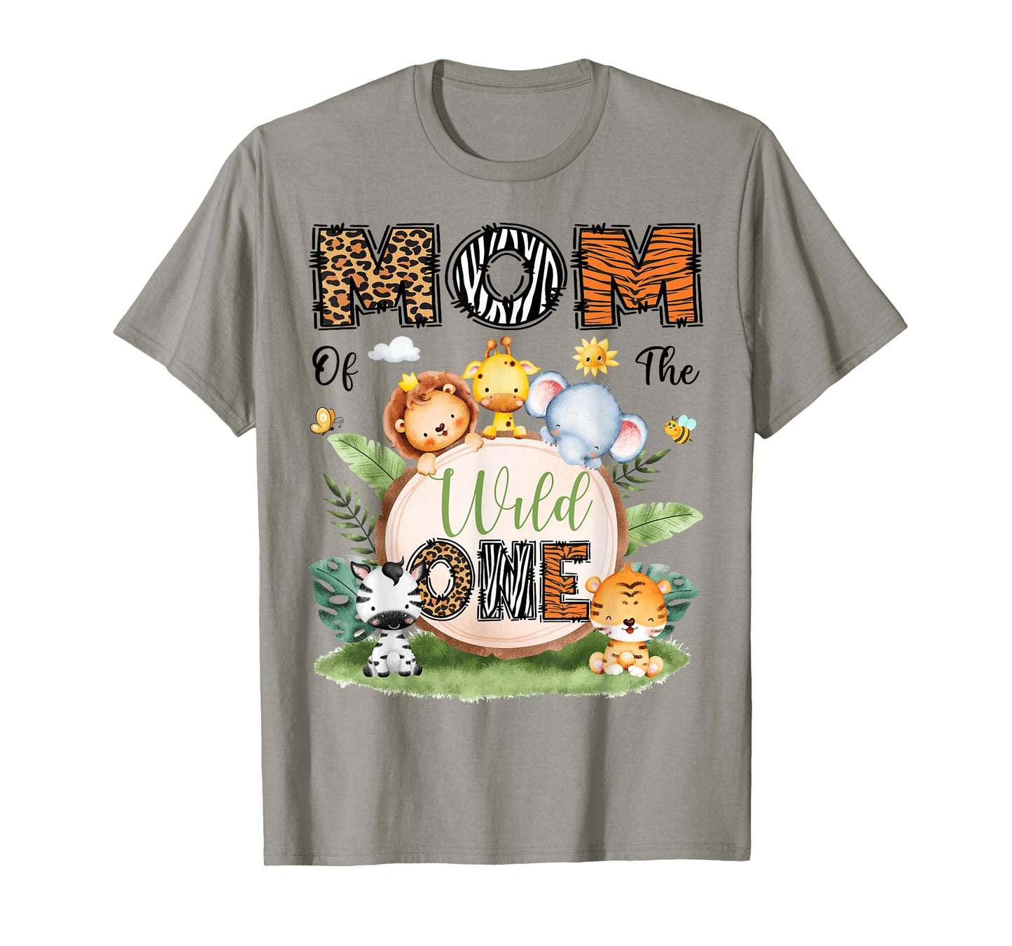 Mom Of The Wild One 1St Bday Boy Safari Woodland T-Shirt