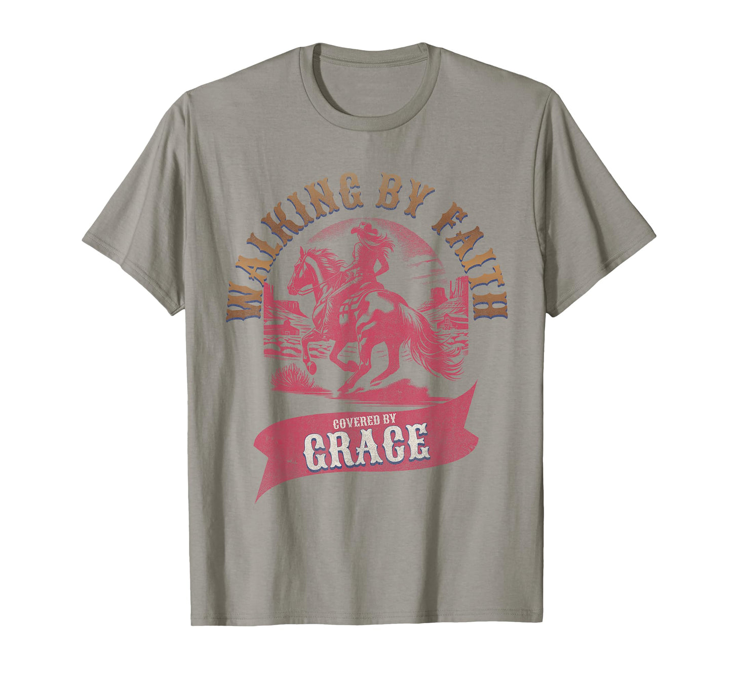 Christian Cowgirl Grace Covered Western Jesus Faith Based T-Shirt