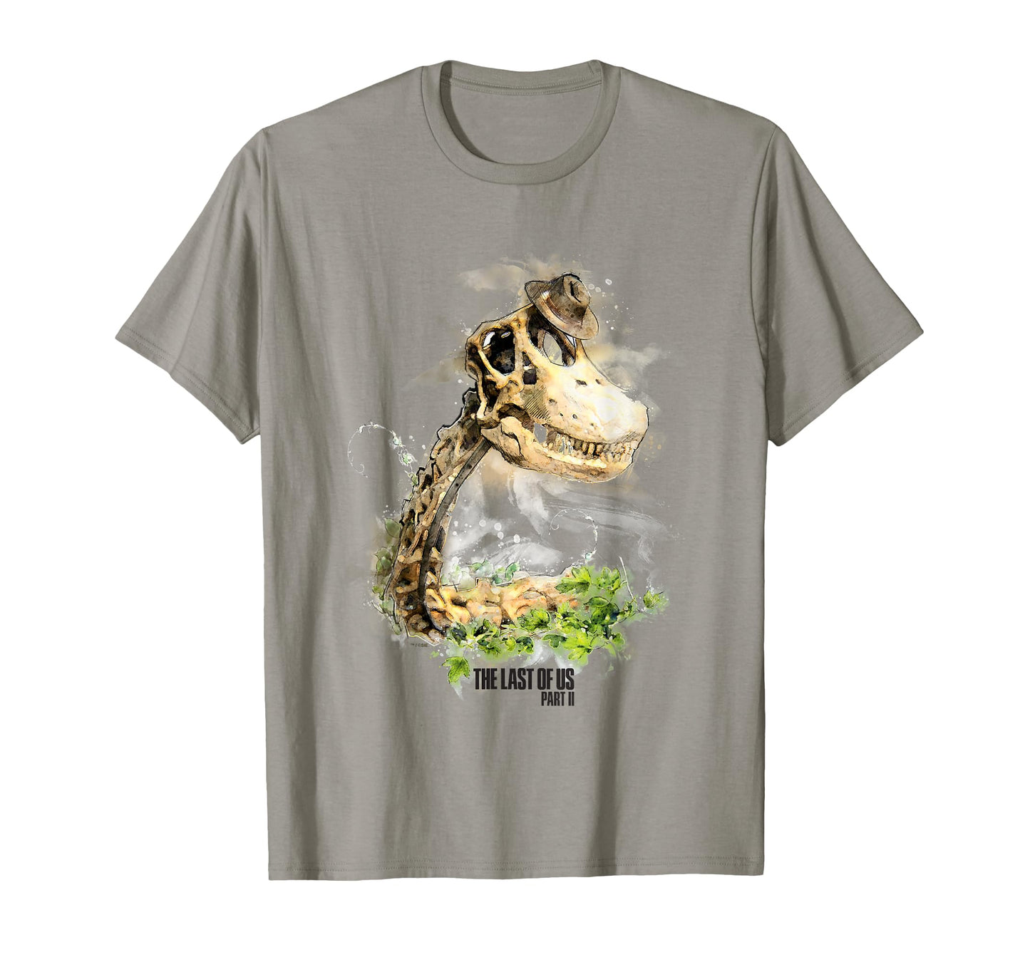 The Last of Us Part II Hat On A Dinosaur Watercolor Style T-Shirt