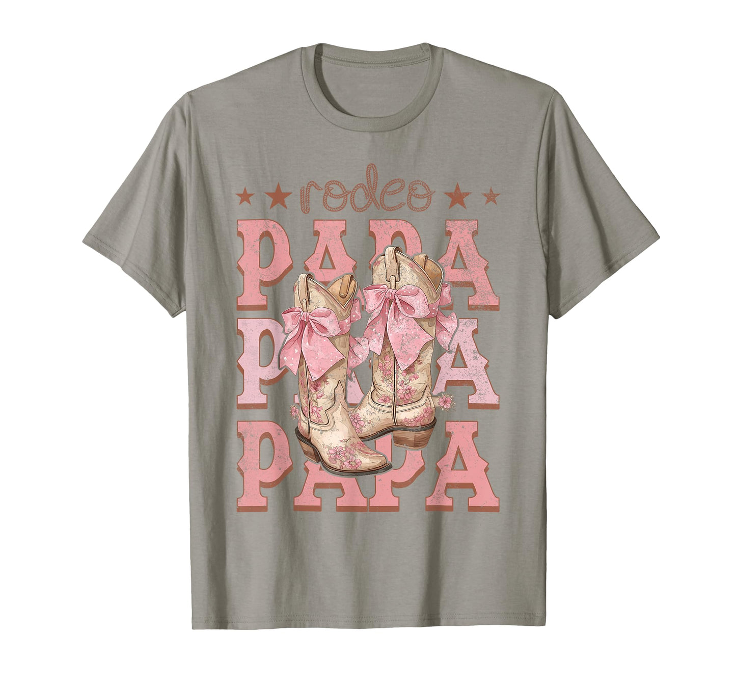 Rodeo Papa Pink Boots Coquette Cow-Girl Birthday Party T-Shirt
