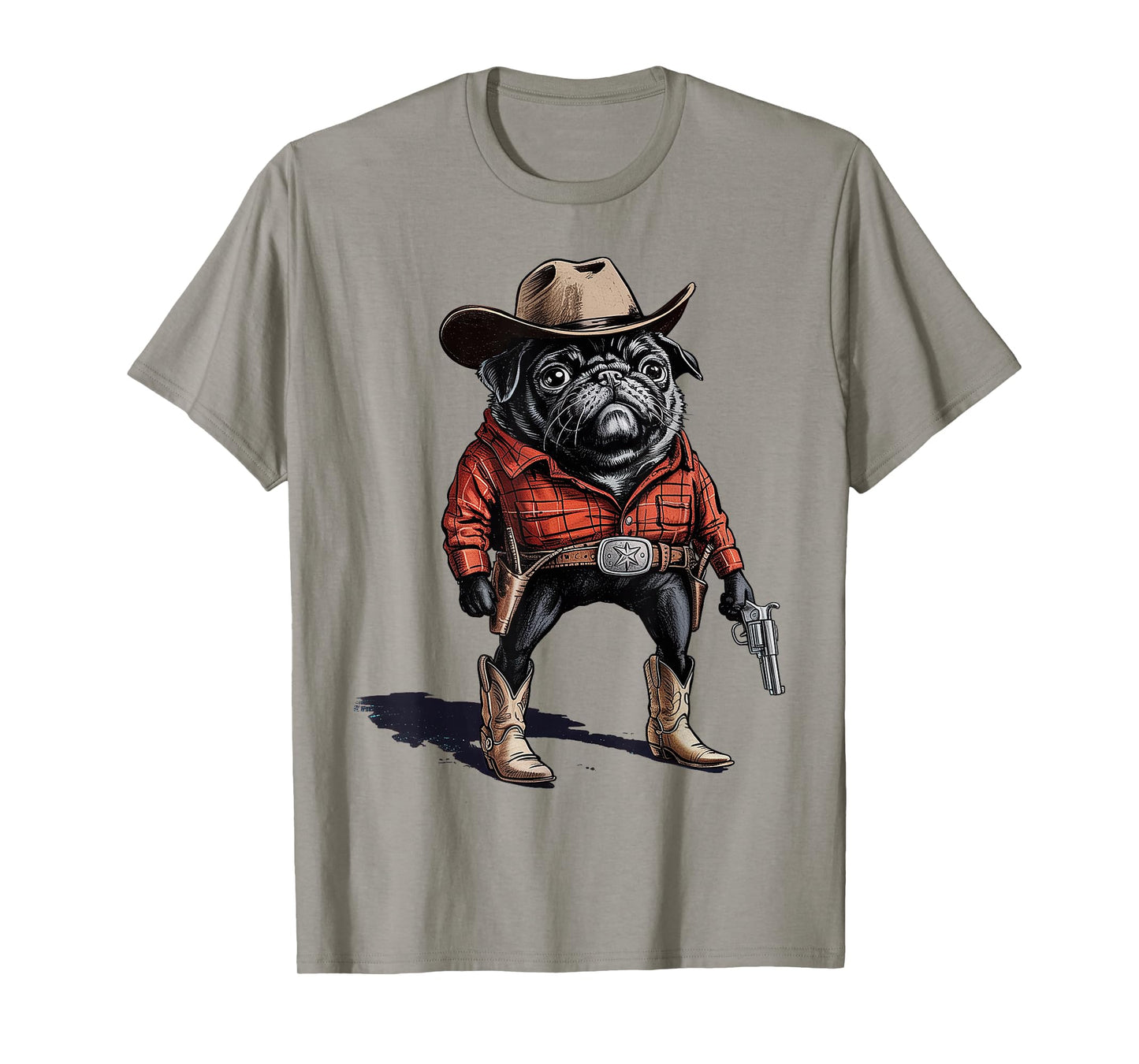 Cowboy Pug Dog T-Shirt