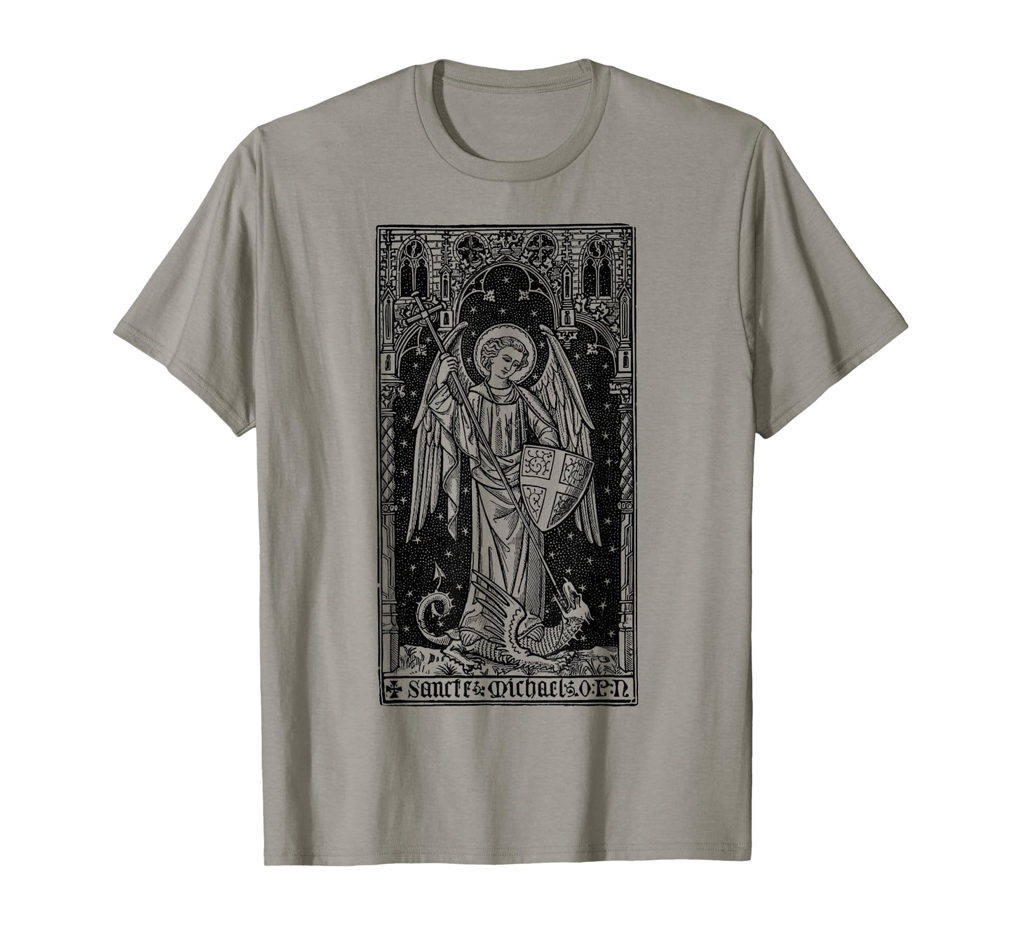 Saint Michael The Archangel Defeating Satan Christian T-Shirt
