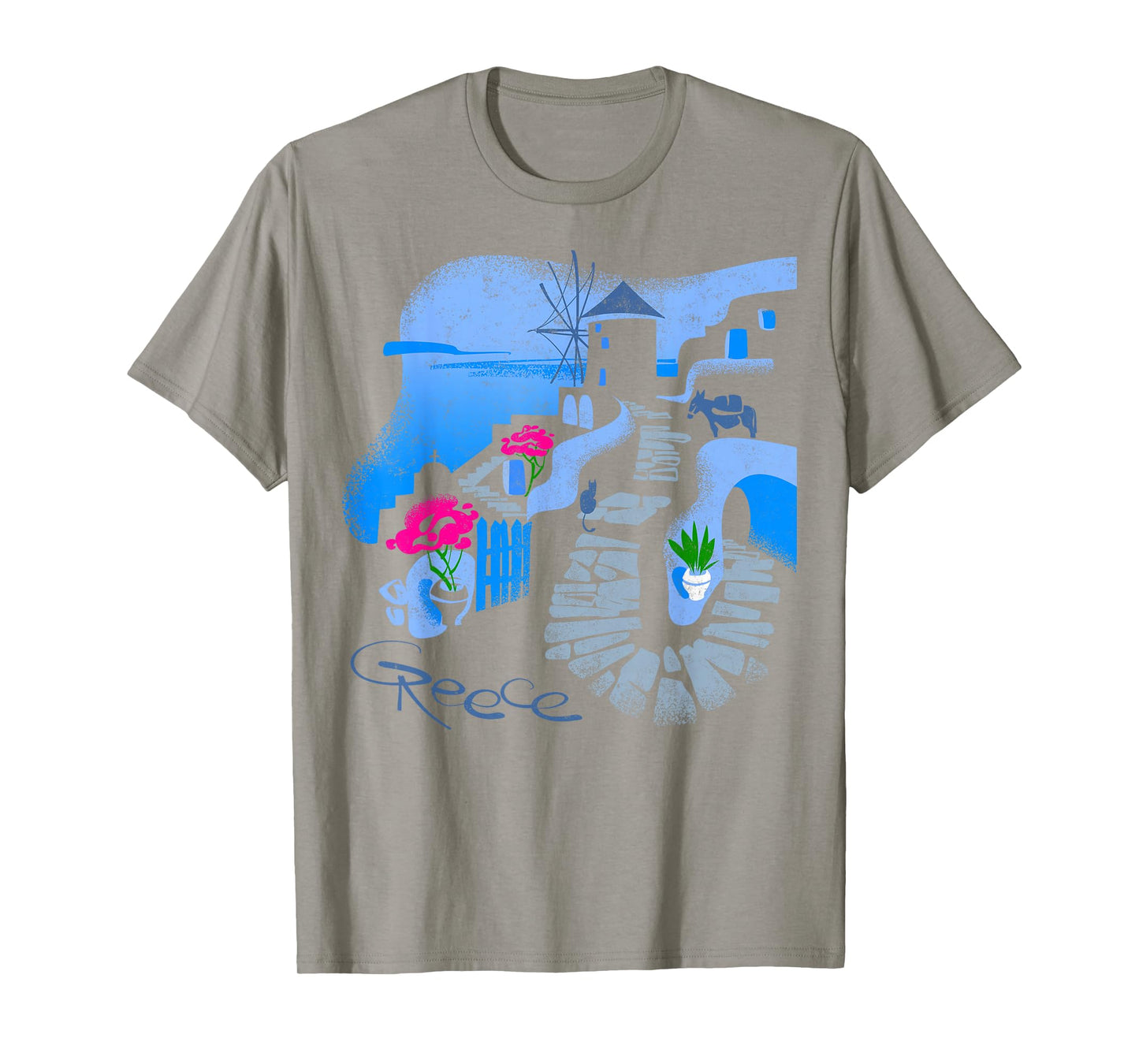 Europe Greece Athens Santorini Family Vacation Souvenir Tee T-Shirt