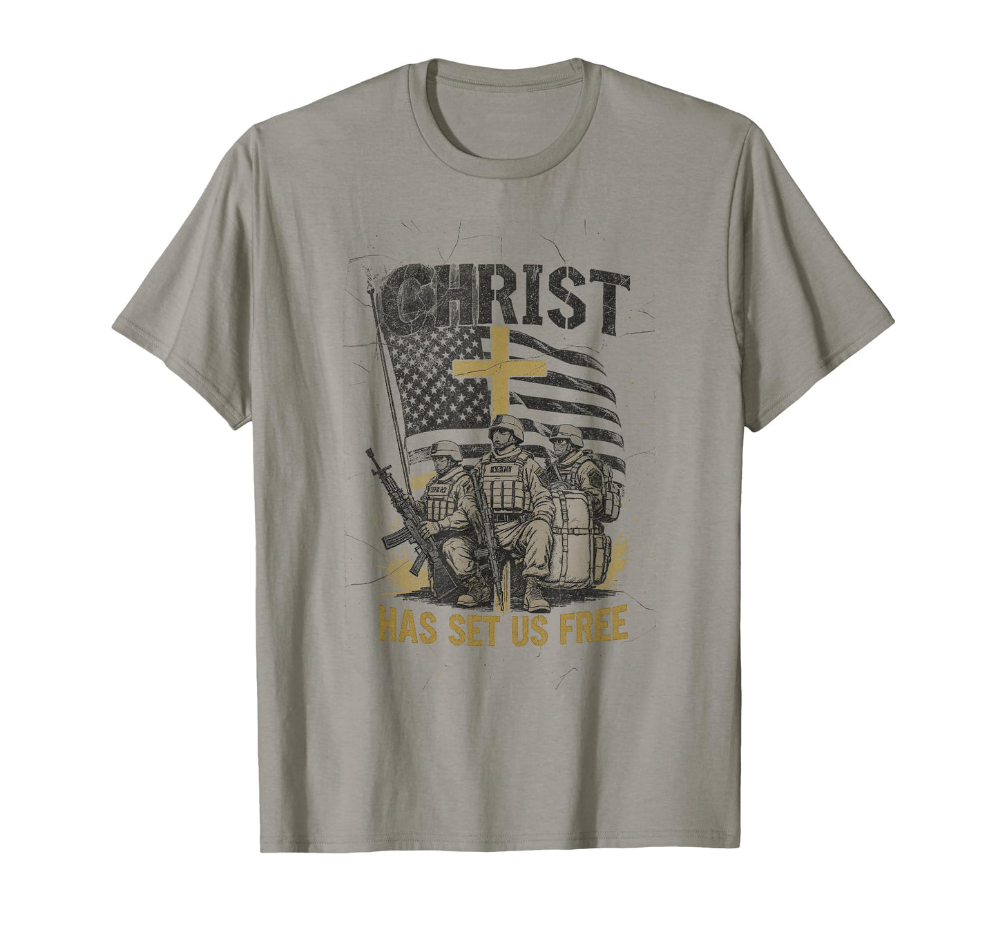 Patriotic Christian Freedom Faith Message American Believer T-Shirt