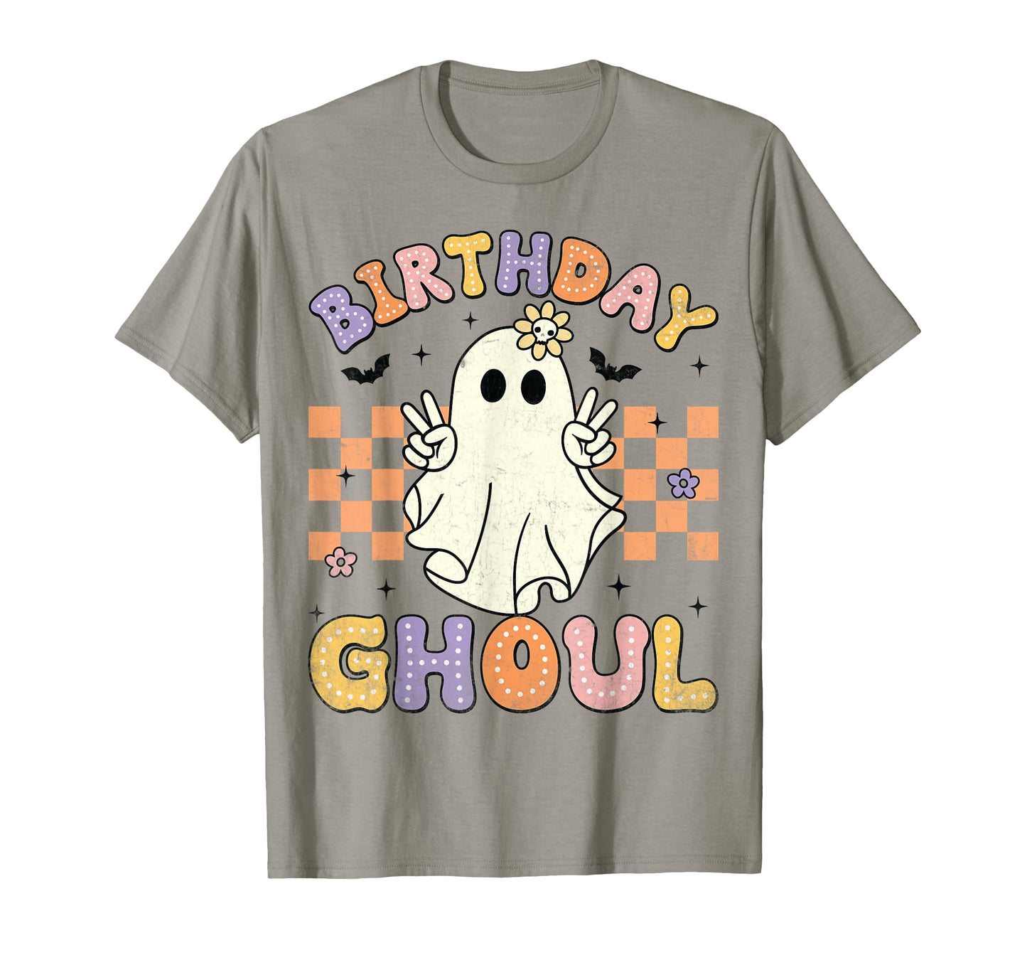 Birthday Ghoul Ghost Groovy Funny Halloween Birthday Party T-Shirt
