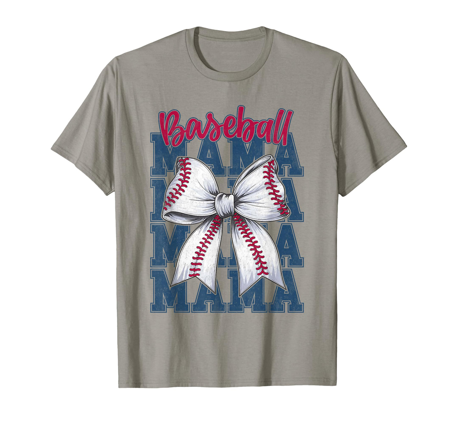 Baseball Mama Coquette Bow Game Day Baseball Mom Mother T-Shirt