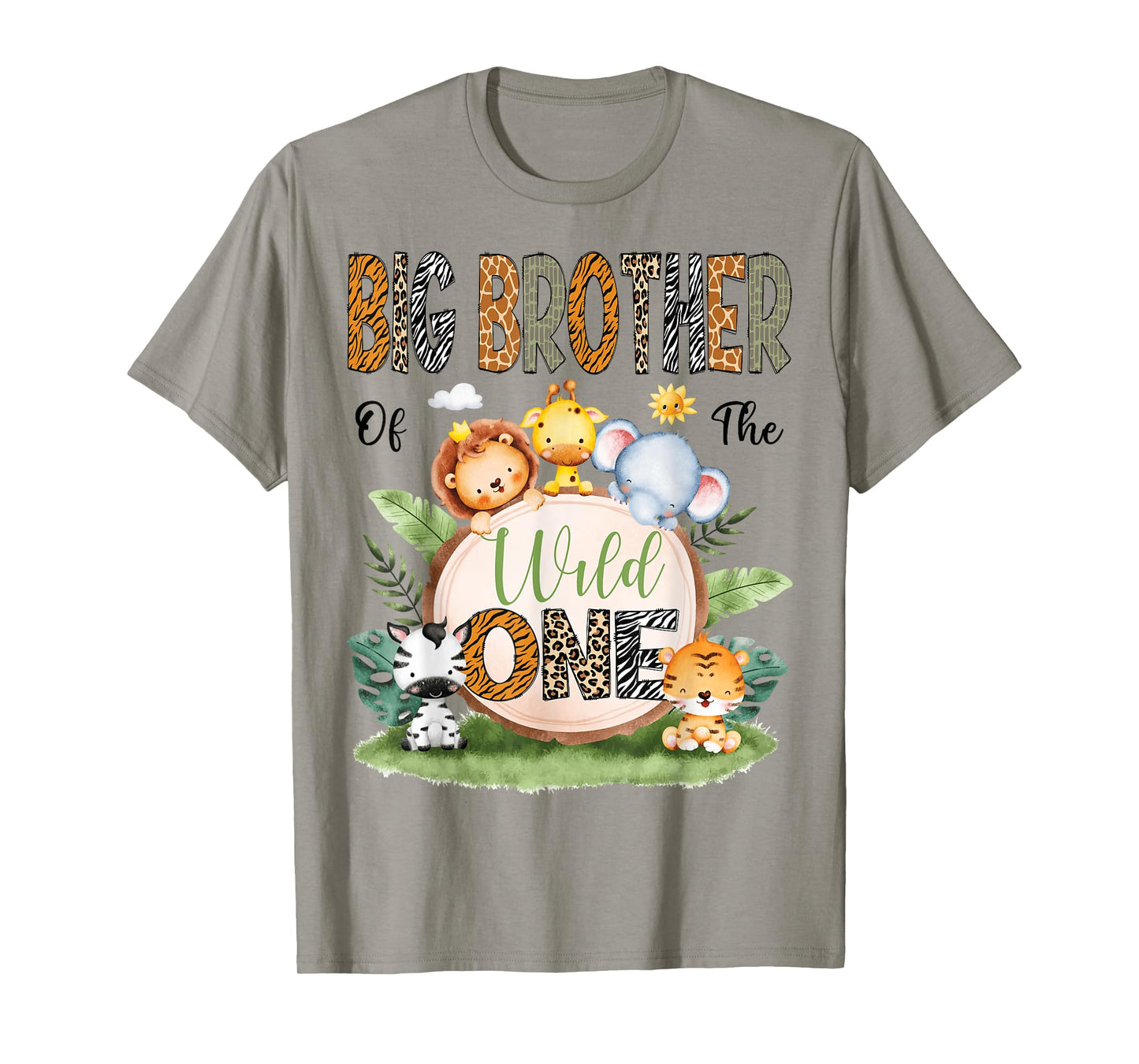 Big Brother Of The Wild One Safari Jungle 1St Birthday T-Shirt