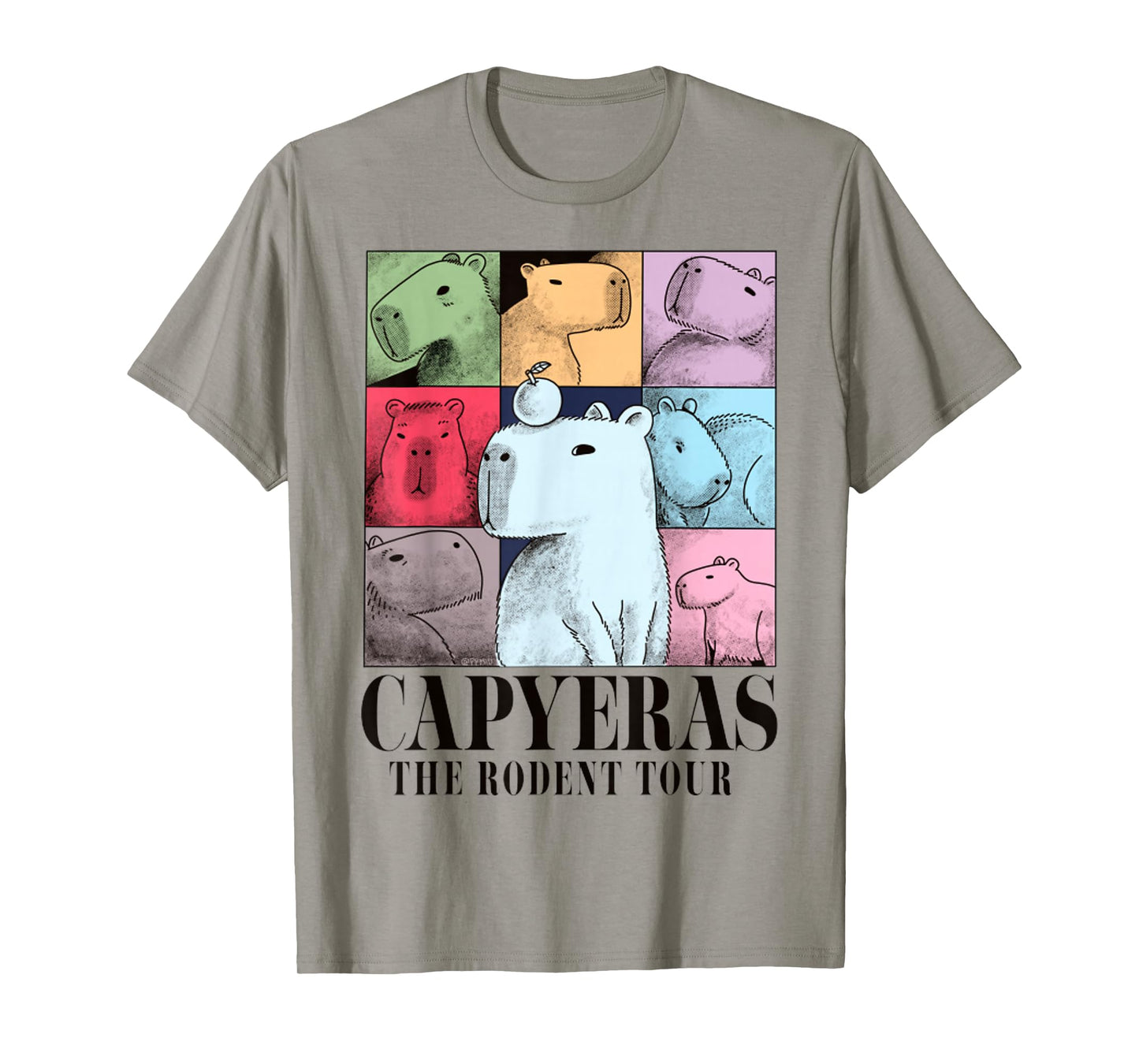 Capyeras Funny Cute Capybara Color Concert Tour Cute Animals T-Shirt