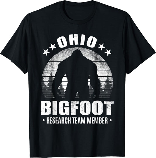 Ohio Bigfoot Research Team Member Sasquatch Sunset T-Shirt - T-Shirt | Black