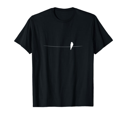 Elegant Bird On A Wire, House Martin Silhouette, Yoga T-Shirt
