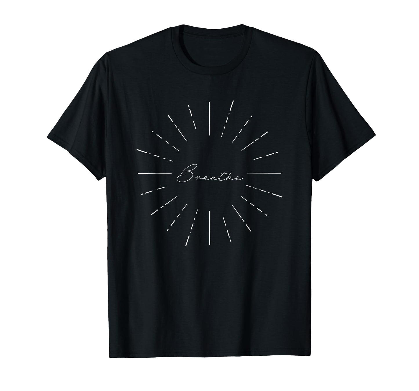 'Breathe' Starburst Calming Peaceful Breathwork Method Yoga T-Shirt