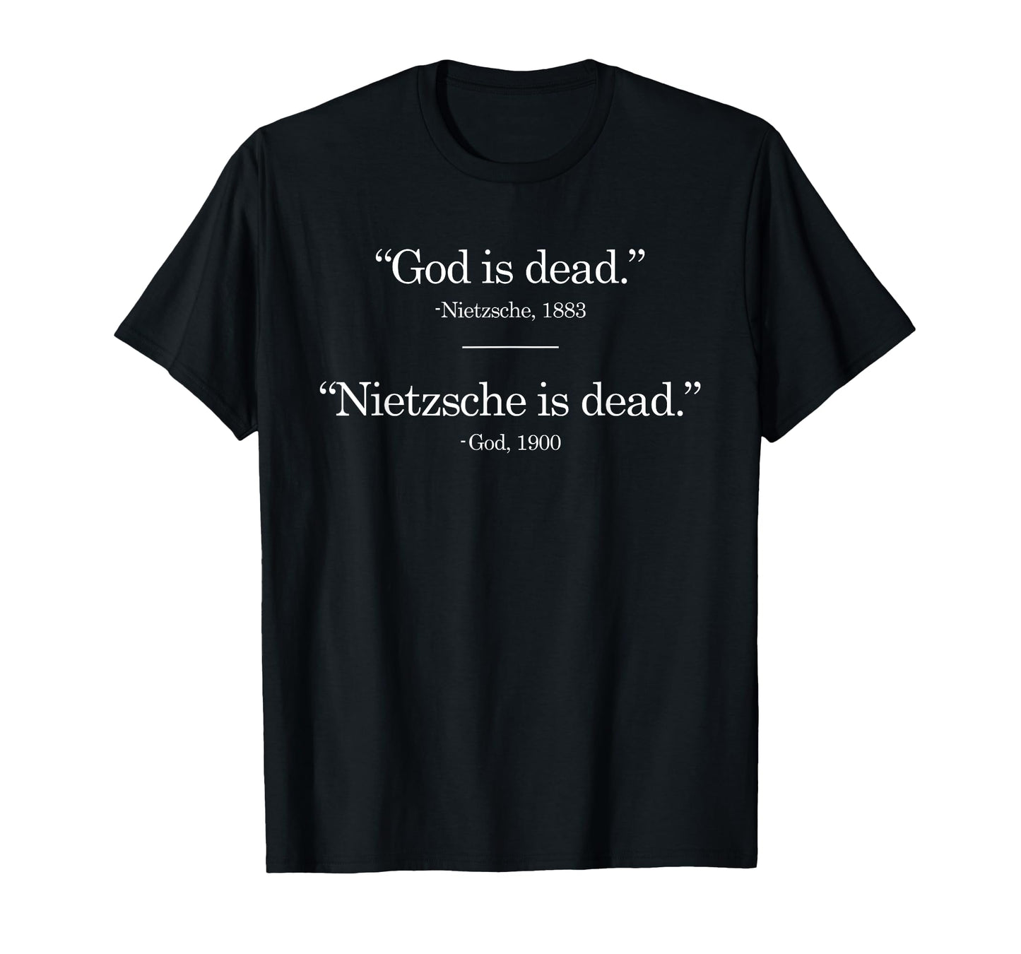 Christian Jesus T-Shirt Time: God's Not Dead Nietzsche Is Funny Unisex Adult Christian Movie T-Shirt Black Small