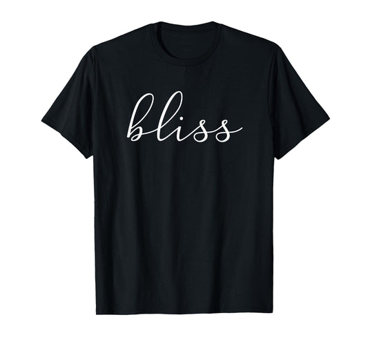 BLISS T-shirt Script Font Yoga T-Shirt