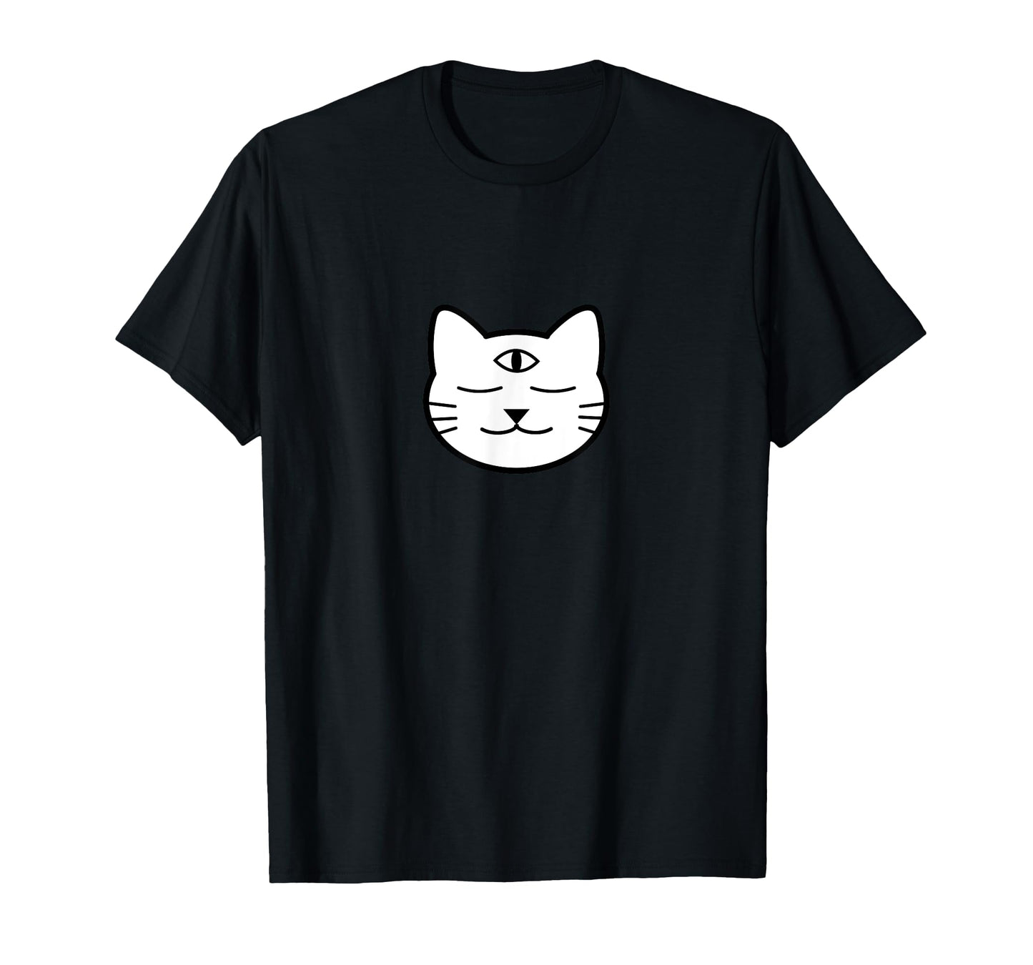 Three-Eyed Cat Third Eye Chakra Yoki Mascot Yoga Meditation T-Shirt