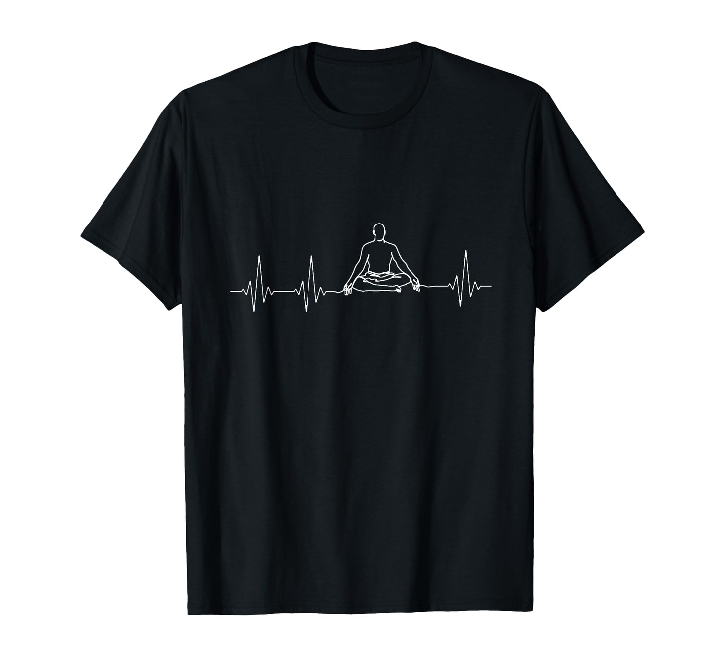 Zen yoga and meditation heartbeat with cross-legged sitting T-Shirt