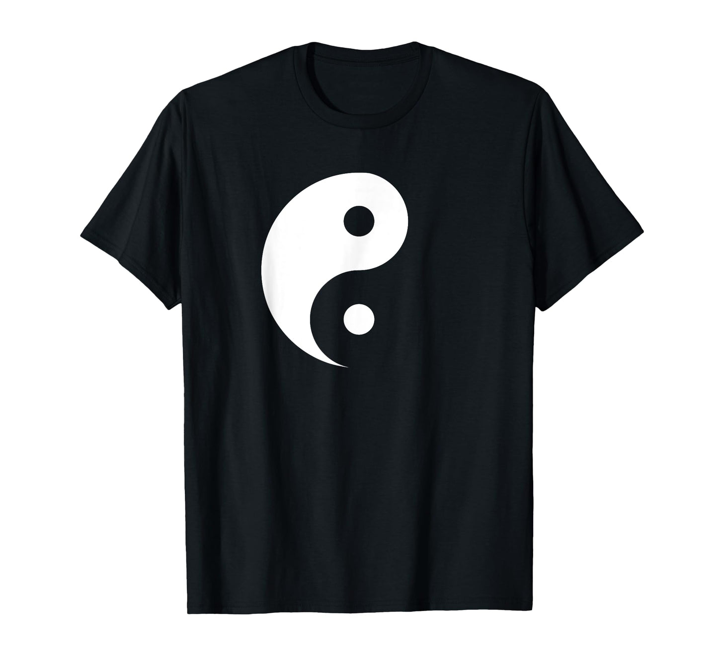 Miftees Yin Yang T-Shirt - Black - Small - Unisex - Short Sleeve - Classic Fit - Imported