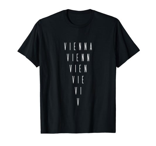Vienna Inverted Triangle Word Art - Unique Austria Souvenir T-Shirt