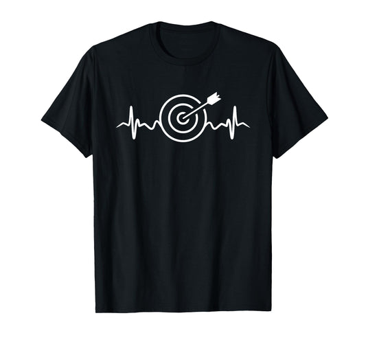 Archery With Bow Heartbeat Funny EKG Archers Bowman Outfit T-Shirt