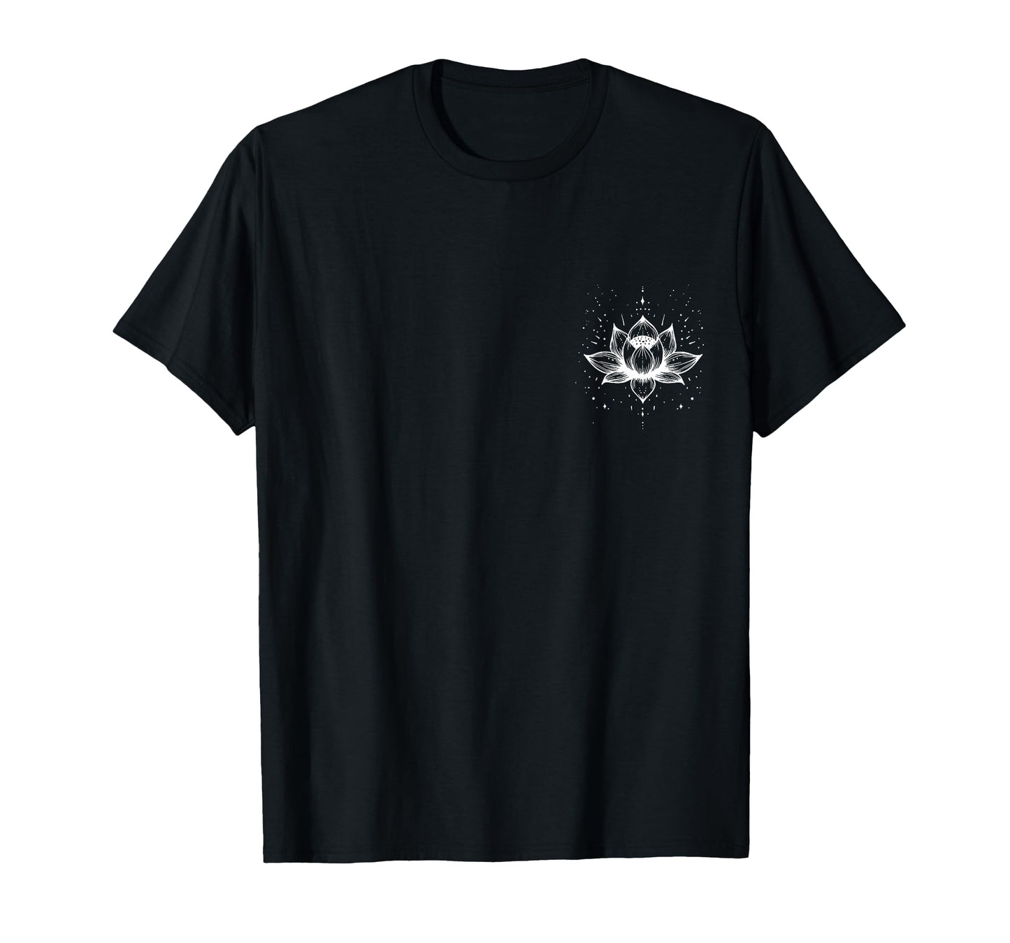 Lotus Flower Pocket Mindfulness Minimalist Meditation T-Shirt