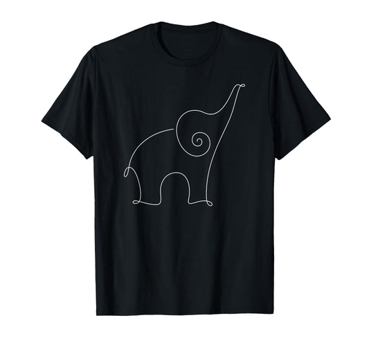 Elephant line art, yoga, minimalist T-Shirt
