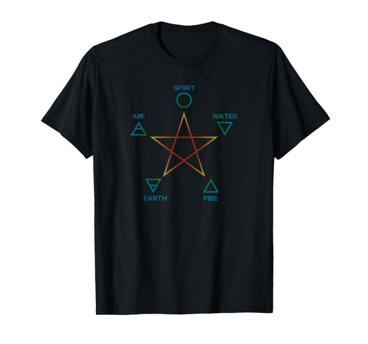 Elements, pentagram, symbol, alchemy, spirituality, magic T-Shirt