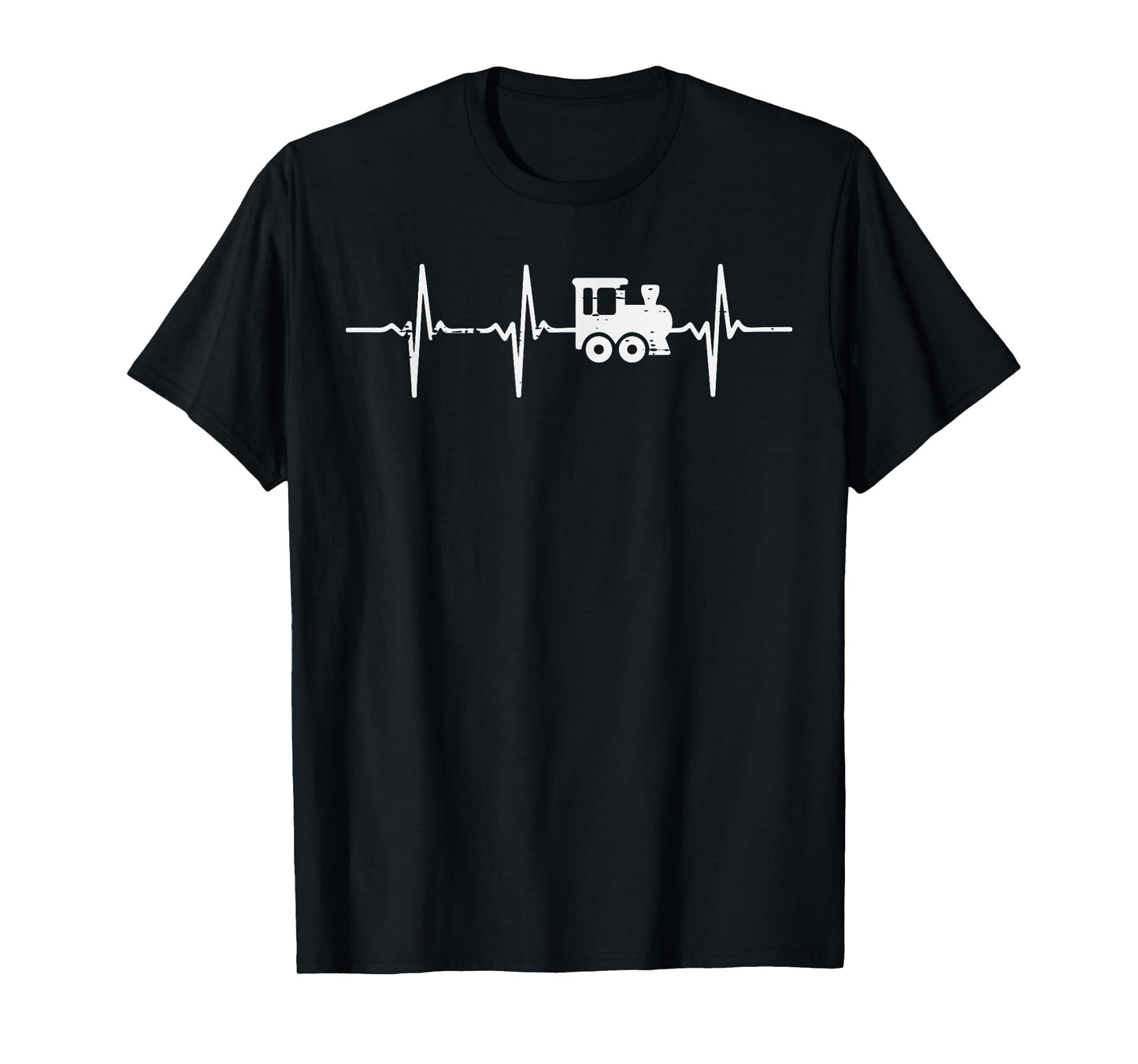 Train Heartbeat Locomotive Conductor Men Boys Kids Women T-Shirt
