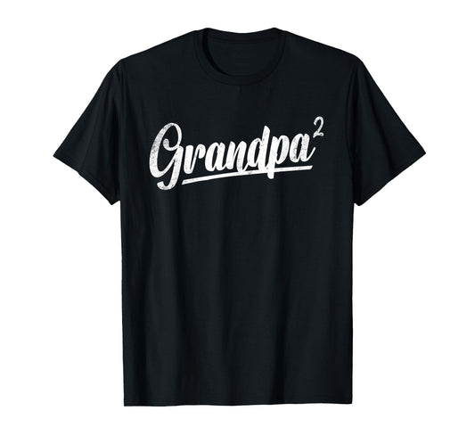 Grandpa Of 2 Two Squared 2 Grandkids Pregnancy Announcement T-Shirt