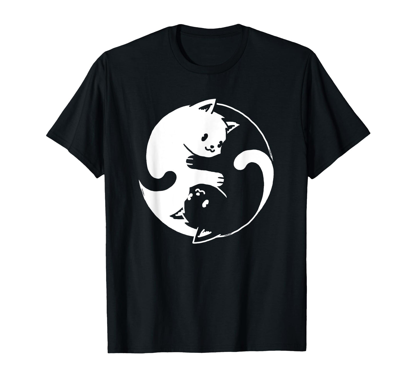 Yin Yang Cat Cute Spirituality Zen Meditation Balance Kitten Men Women Kids T-Shirt