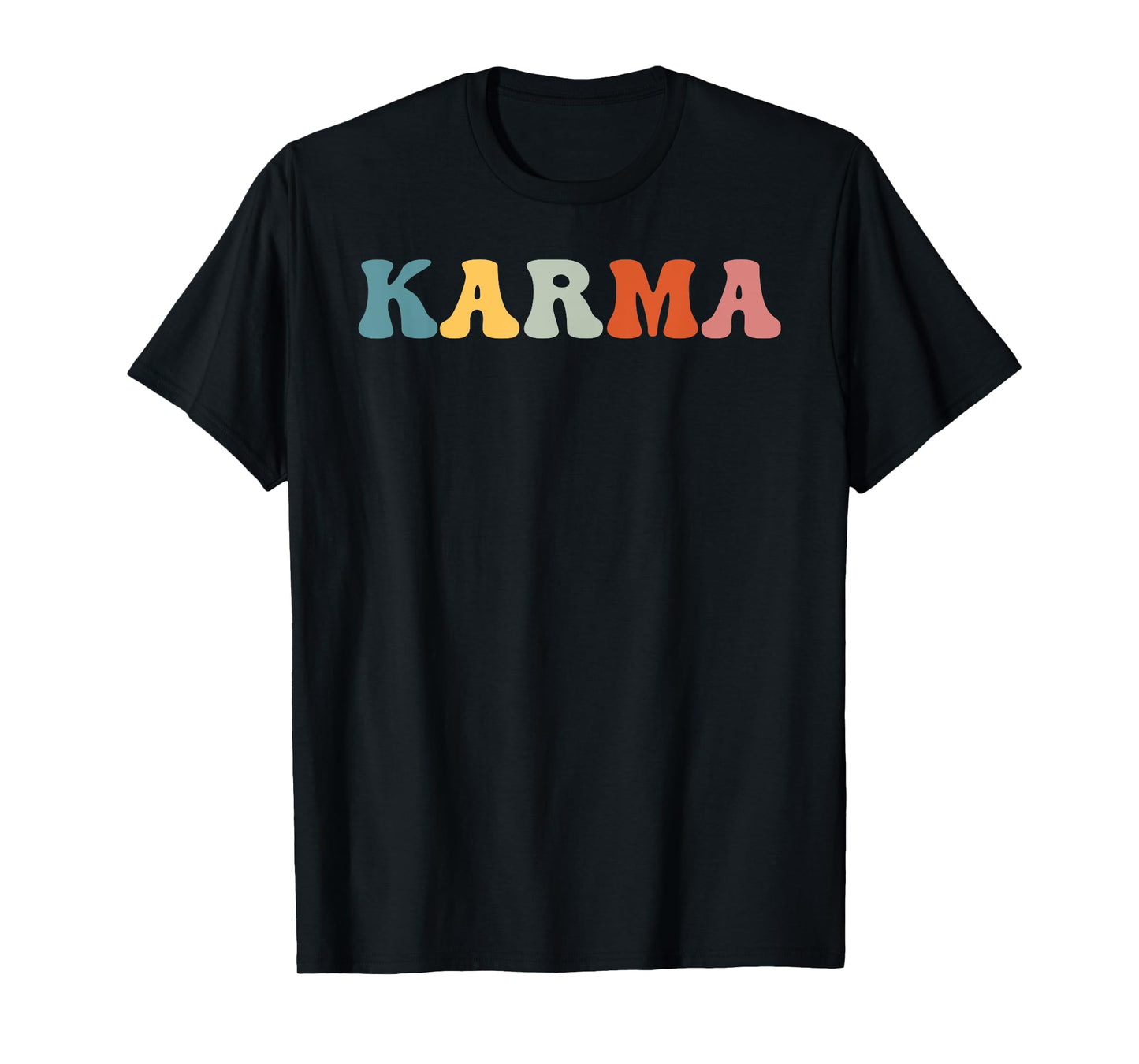 Karma T-Shirt Mens Womens Groovy Retro Shirt Karma Funny T-Shirt