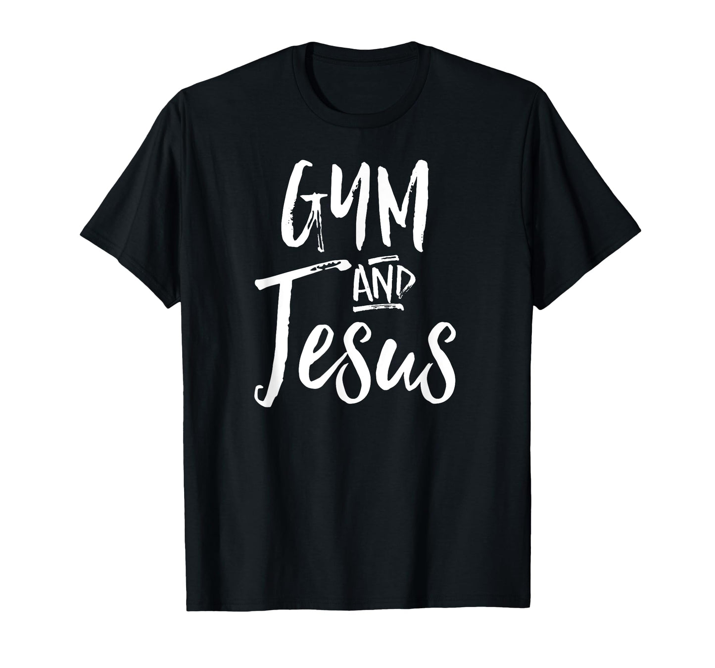 Gym And Jesus Shirt Christian Exercise Workout Yoga Tee T-Shirt