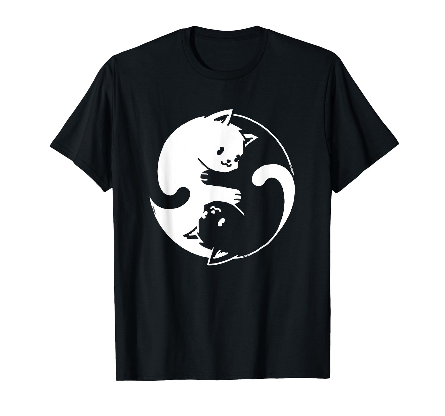Yin Yang Cat Shirt I Love Cats Gift for Cat Lover Yoga Cat T-Shirt