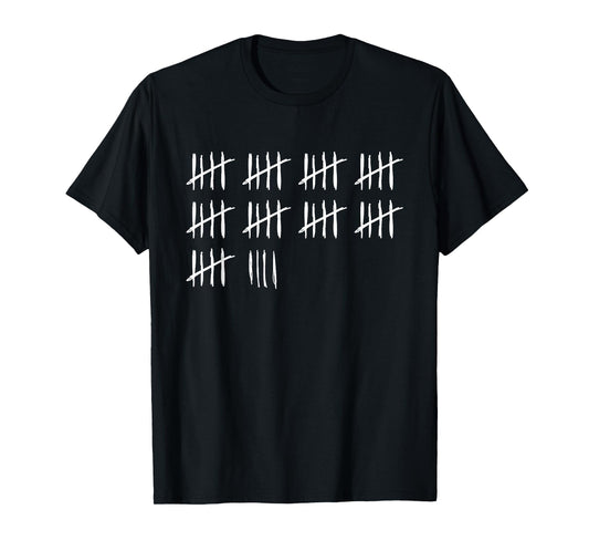 49 Years Done 49th Birthday Old Funny Tally Marks Counting T-Shirt