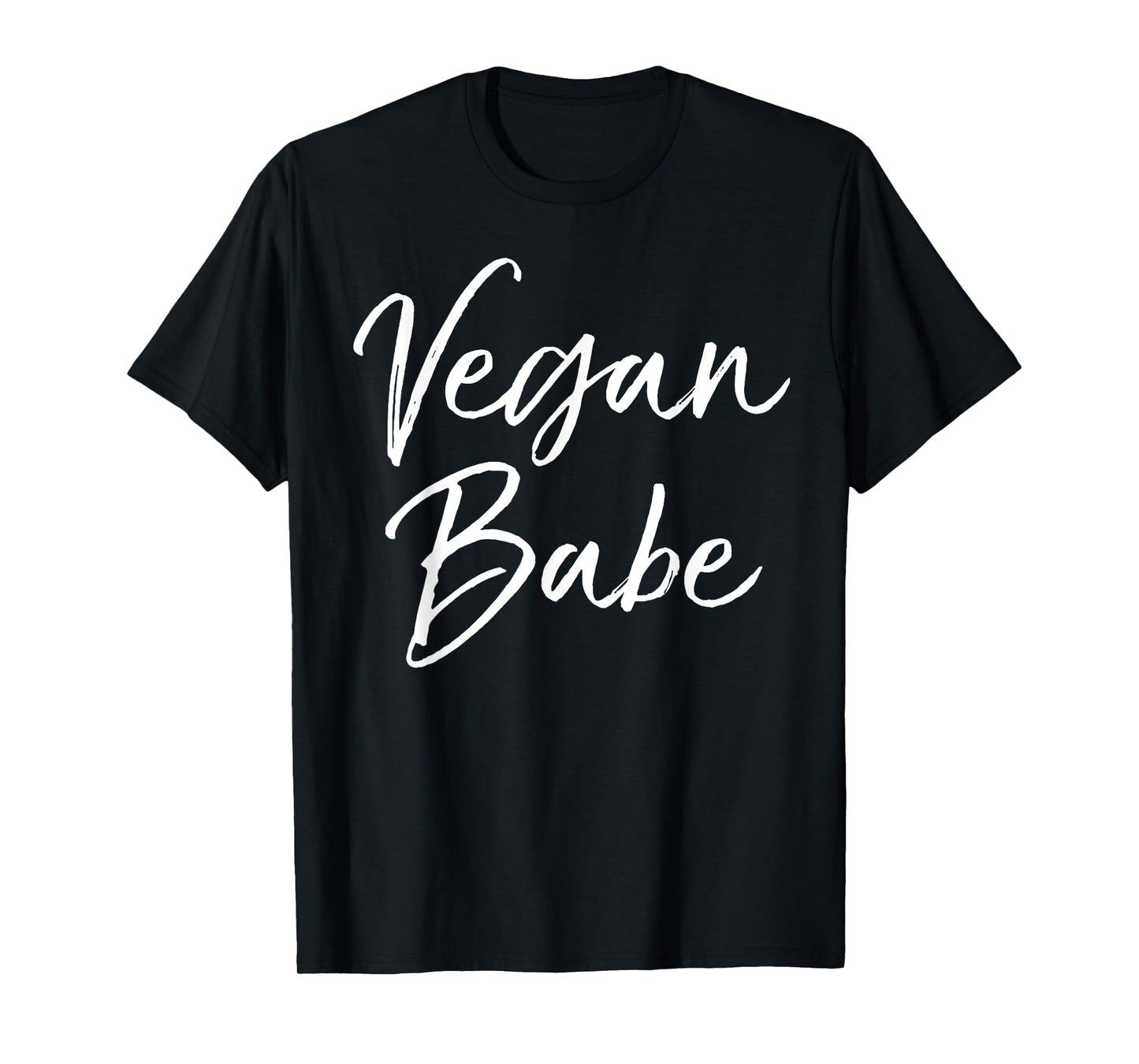 Vegan Babe Shirt Girl Cute Calligraphy Vegan Shirt for Women