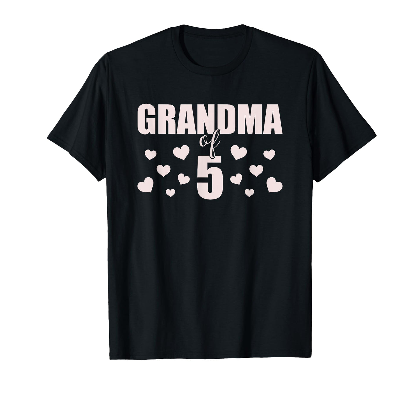 Grandma 5 Grandkids 5th Time Cubed Grandma Of Five T-Shirt