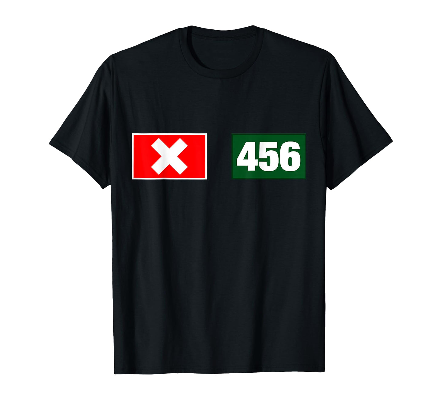 Cool 456 Code Number Illustration Novelty Graphic Designs T-Shirt