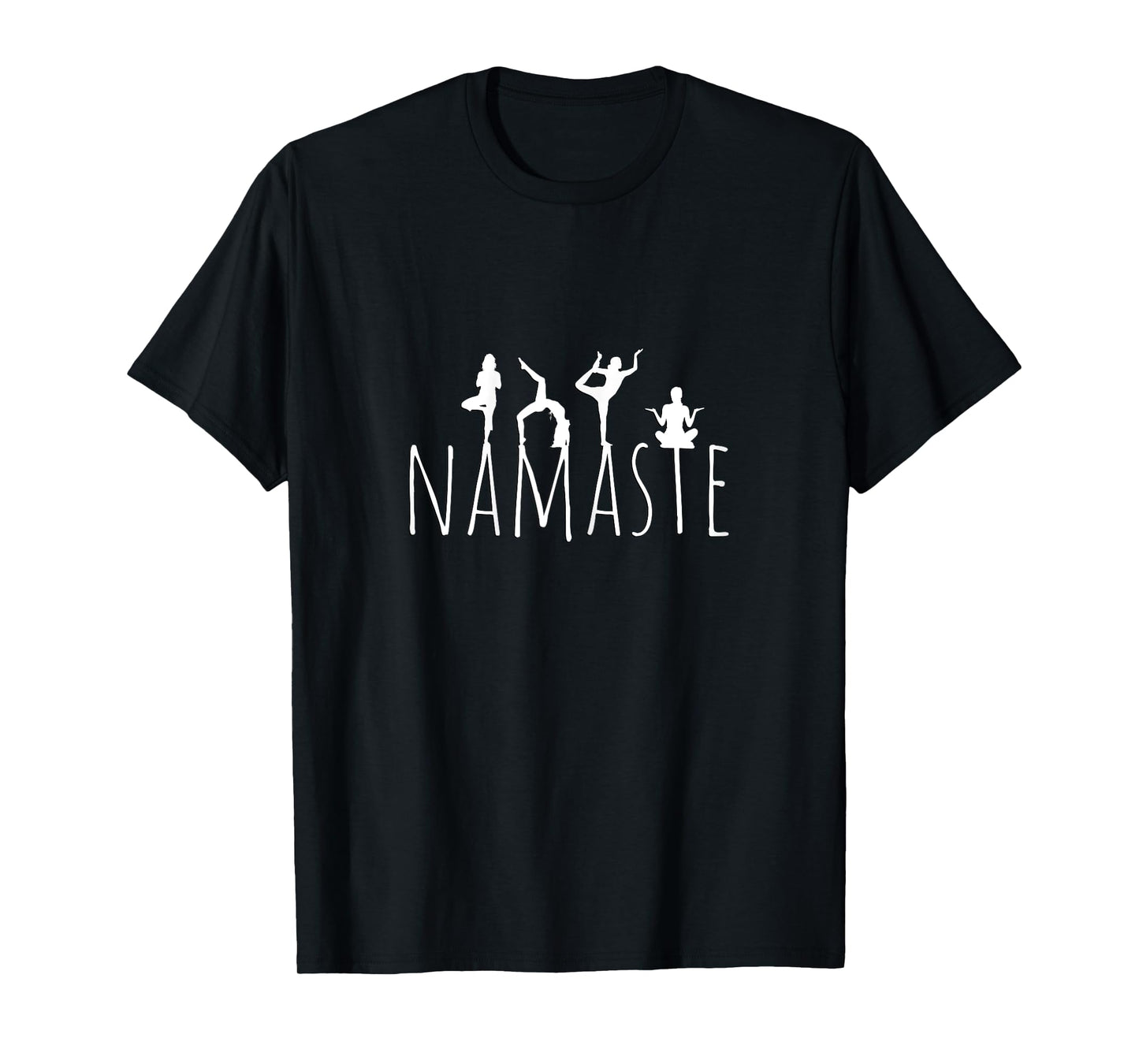 Namaste Yoga Poses Zen Fitness Women Workout Wear T-Shirt