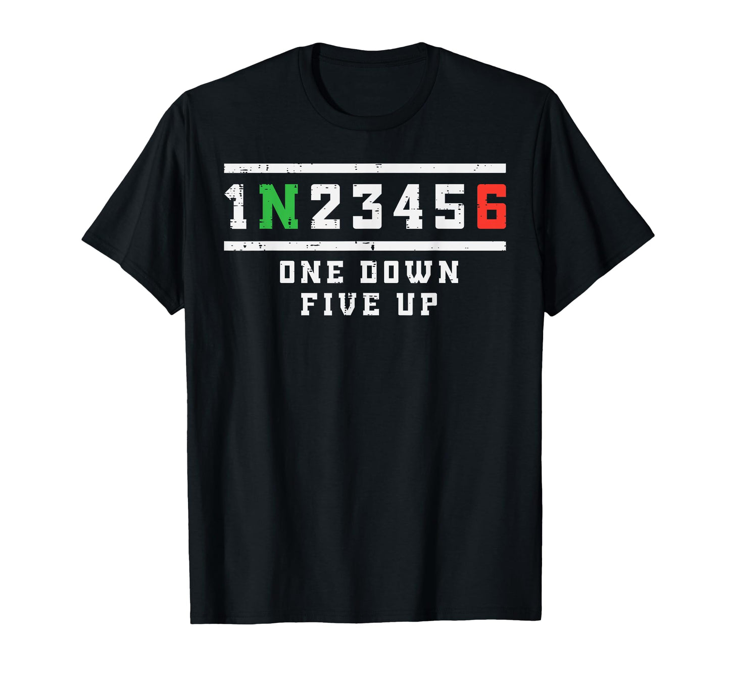 Motorcycle Gear Shift One Down Five Up Biker Men Women Kids T-Shirt