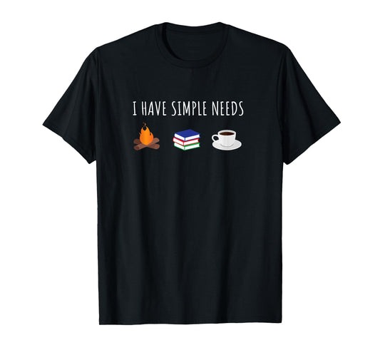 Funny Love Camping Reading Coffee T-Shirt